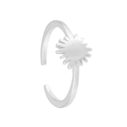 Outlet Bijou Brigitte Anello da piede - Silver Flower
