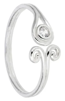 Best Bijou Brigitte Anello da piede - Zirconia Swirl