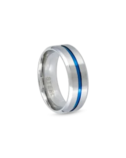 Discount Bijou Brigitte Anello da uomo - Blue Stripe
