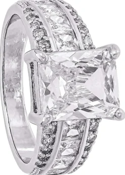 Sale Bijou Brigitte Anello - Silver Rectangle