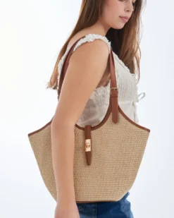 Online Bijou Brigitte Borsetta - Beige Straw