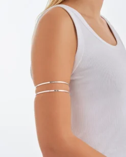 Clearance Bijou Brigitte Bracciale da braccio - Silver Duo