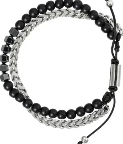 Best Bijou Brigitte Braccialetto da uomo - Black Haematite