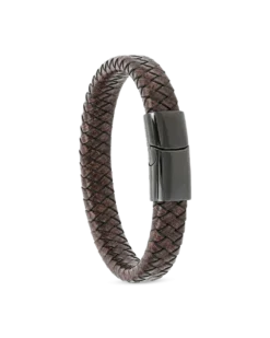 Clearance Bijou Brigitte Braccialetto da uomo - Braided Leather