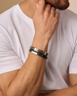 Sale Bijou Brigitte Braccialetto da uomo - Cool Silver