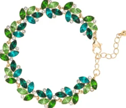 Bijou Brigitte Braccialetto - Green Leaves