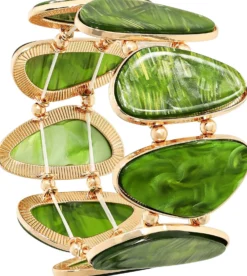 Sale Bijou Brigitte Braccialetto - Marbled Green