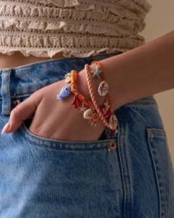 Outlet Bijou Brigitte Braccialetto - Orange Shells