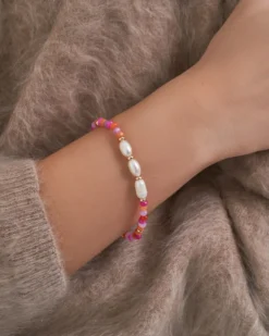 Hot Bijou Brigitte Braccialetto - Pink Jade