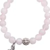Bijou Brigitte Braccialetto - quarzo rosa / trifoglio