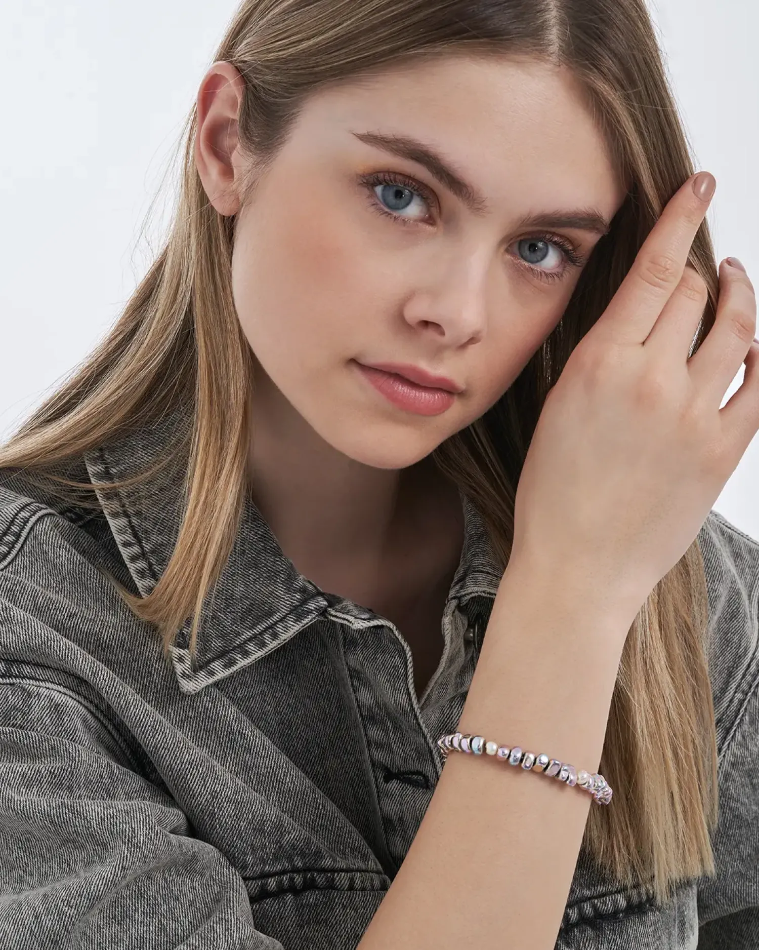 Sale Bijou Brigitte Braccialetto - Rainbow Hematite