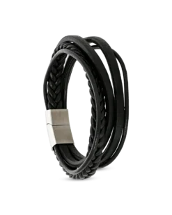 Hot Bijou Brigitte Braccialetto Uomo - Black Steel