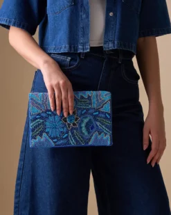 Hot Bijou Brigitte Clutch - Blue Ibiza