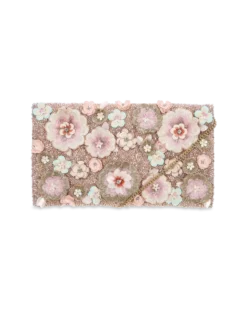 Hot Bijou Brigitte Clutch - Floral Pink