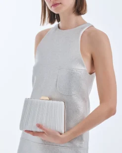 New Bijou Brigitte Clutch - White Rose