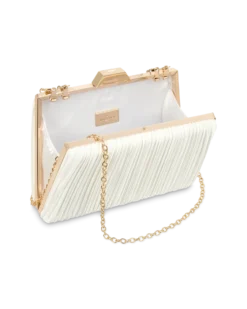 New Bijou Brigitte Clutch - White Rose