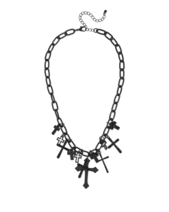 Bijou Brigitte Collana - Black Crosses