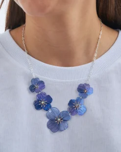 New Bijou Brigitte Collana - Blue Blossoms