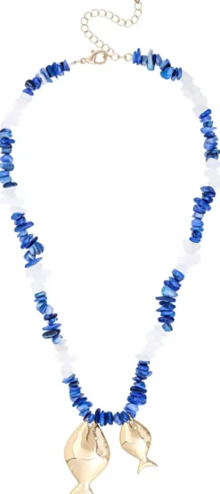 Clearance Bijou Brigitte Collana - Blue Shells
