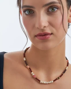 Discount Bijou Brigitte Collana - Brown Carnelian