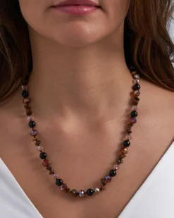 New Bijou Brigitte Collana - Brown Gems
