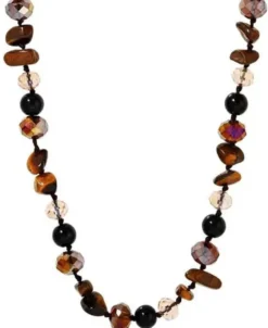 New Bijou Brigitte Collana - Brown Gems