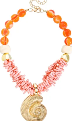 Clearance Bijou Brigitte Collana - Coral Shell