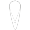 New Bijou Brigitte Collana da uomo - Black Crossed