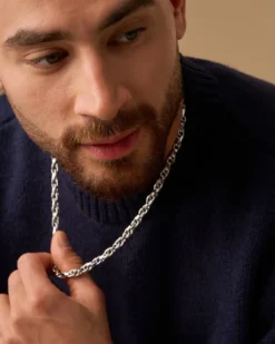 Sale Bijou Brigitte Collana da uomo - Classic Steel