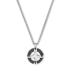 Discount Bijou Brigitte Collana da uomo - Compass Steel