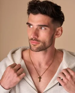 New Bijou Brigitte Collana da uomo - Golden Cross