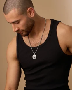 Sale Bijou Brigitte Collana da uomo - Silver Compass
