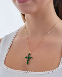Clearance Bijou Brigitte Collana - Emerald Cross