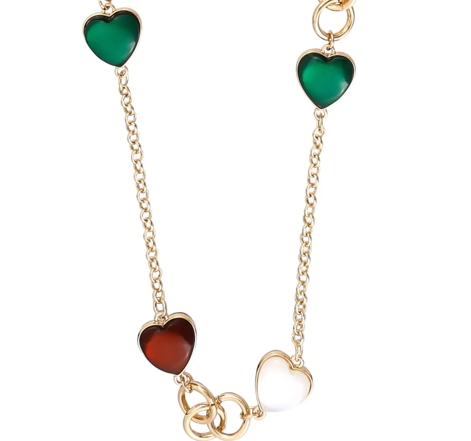 Sale Bijou Brigitte Collana - Emerald Hearts