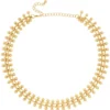 Hot Bijou Brigitte Collana - Golden V