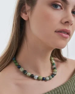 Sale Bijou Brigitte Collana - Green Agate