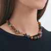 Outlet Bijou Brigitte Collana - Multicolor Agate