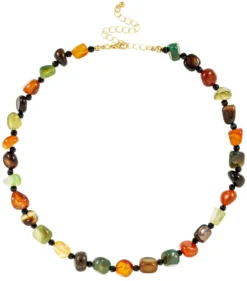 Outlet Bijou Brigitte Collana - Multicolor Agate