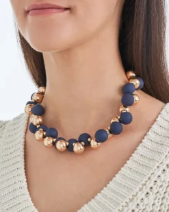 Bijou Brigitte Collana - Navy Pearls