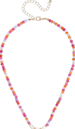 Sale Bijou Brigitte Collana - Pink Jade