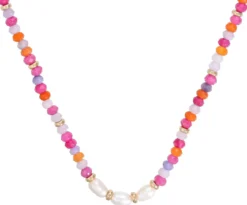 Sale Bijou Brigitte Collana - Pink Jade