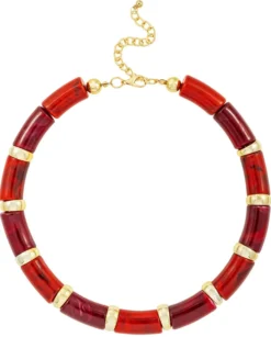 Best Bijou Brigitte Collana - Red Marble