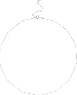 Bijou Brigitte Collana - Rhodium Pearls
