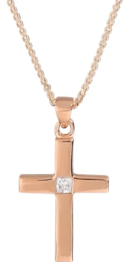 New Bijou Brigitte Collana - Rosé Cross Pendant