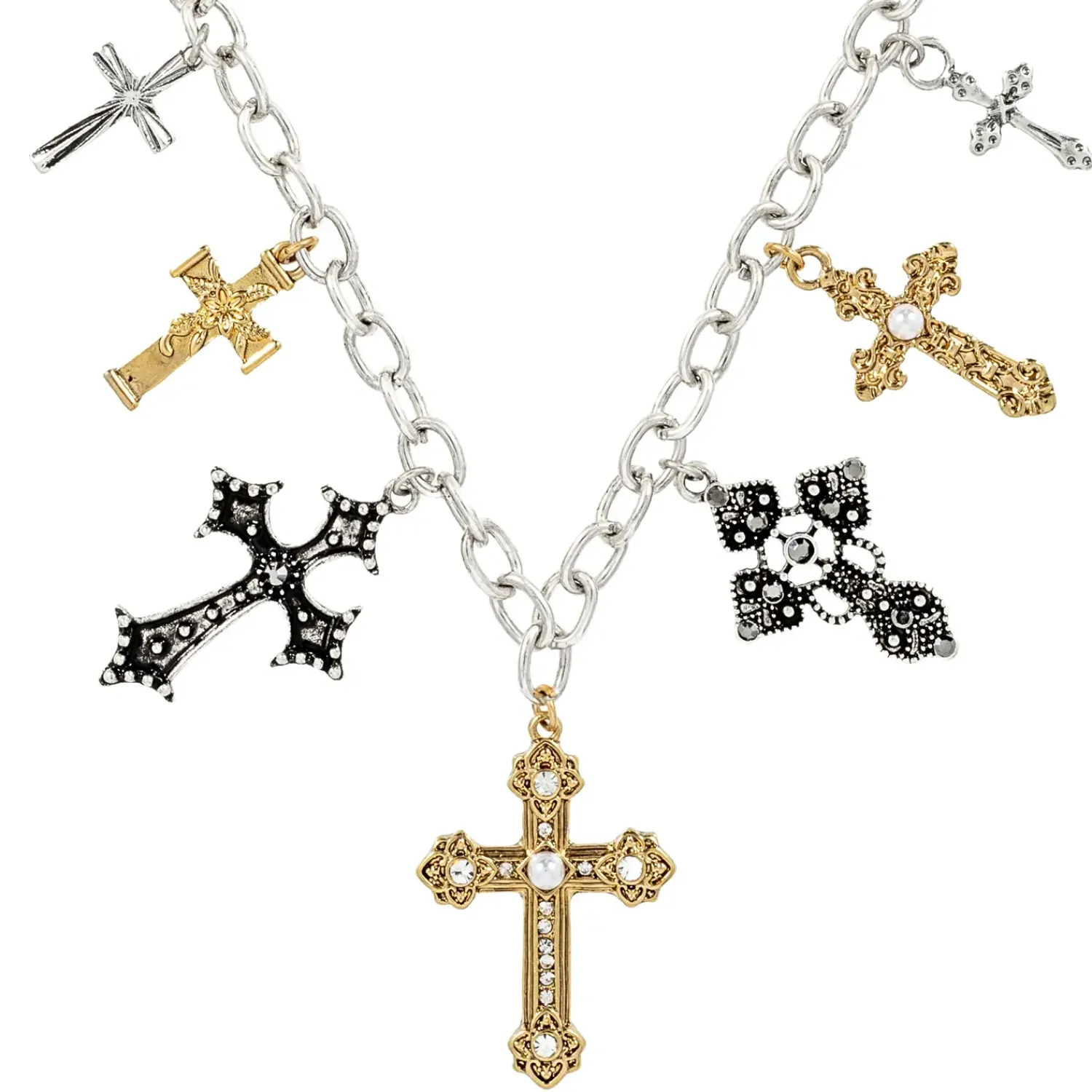 Sale Bijou Brigitte Collana - Sacred Crosses