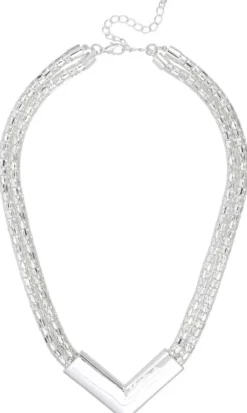 Outlet Bijou Brigitte Collana - Silver Mesh
