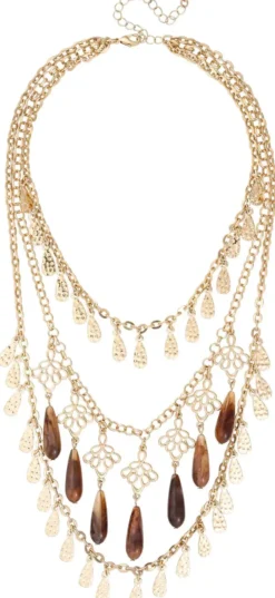 Online Bijou Brigitte Collana stratificata - Brown Boho