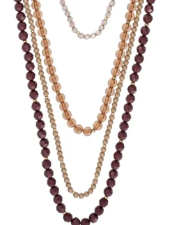 Online Bijou Brigitte Collana stratificata - Brown Beads