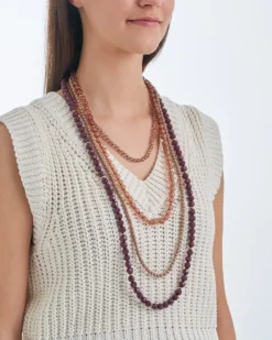 Online Bijou Brigitte Collana stratificata - Brown Beads