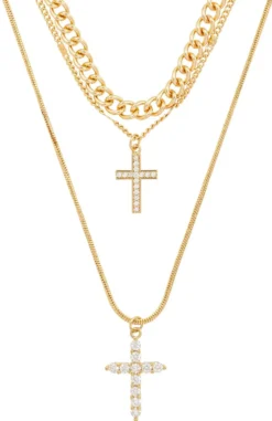Sale Bijou Brigitte Collana stratificata - Double Cross
